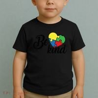 Autism, Be Kind Heart, Autism Awareness Toddler T-Shirt thumb 2