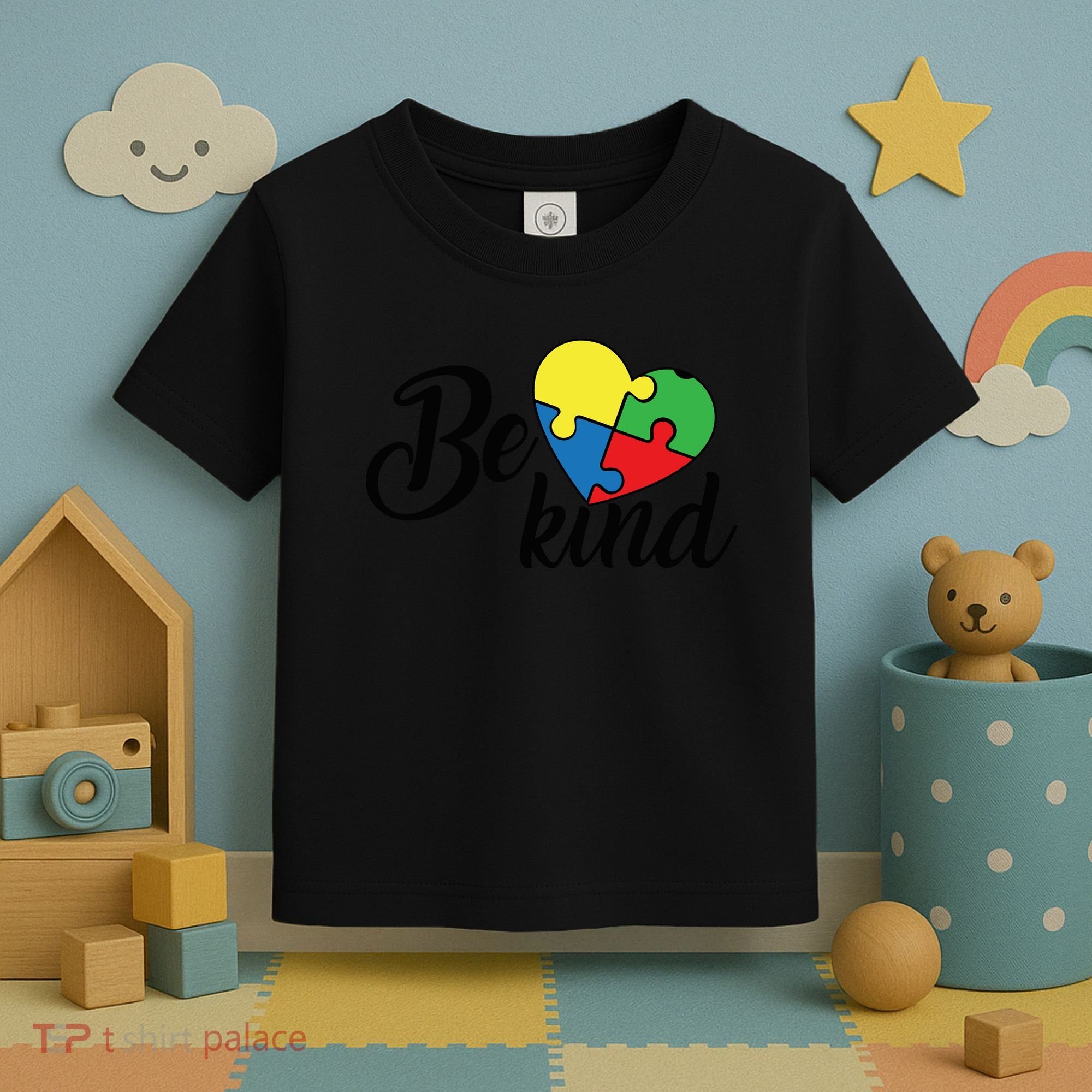 Autism, Be Kind Heart, Autism Awareness Toddler T-Shirt