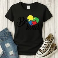 Autism, Be Kind Heart, Autism Awareness Women's T-Shirt thumb 3