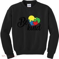 Autism, Be Kind Heart, Autism Awareness Kids Sweatshirt thumb 0