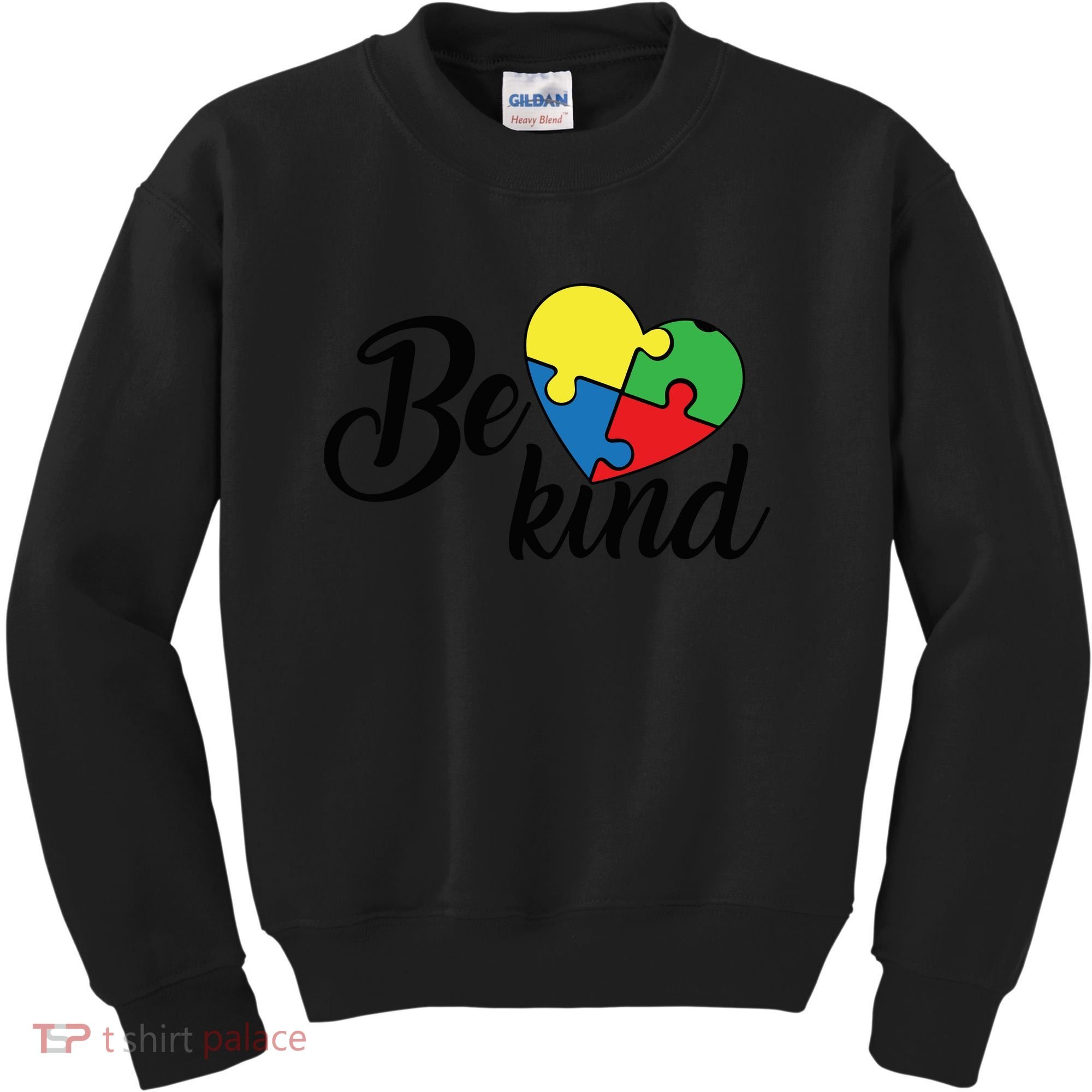 Autism, Be Kind Heart, Autism Awareness Kids Sweatshirt