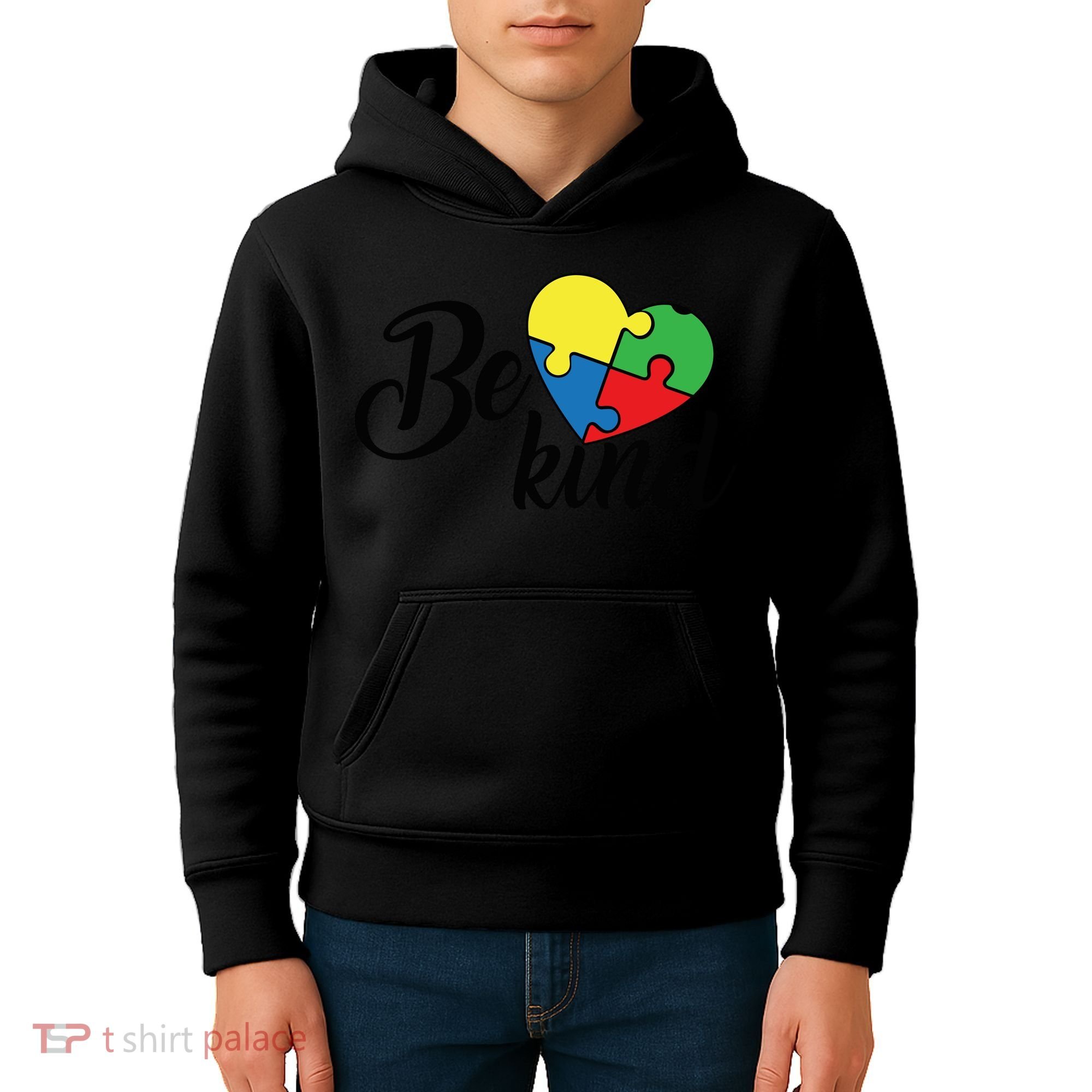 Autism, Be Kind Heart, Autism Awareness Kids Hoodie