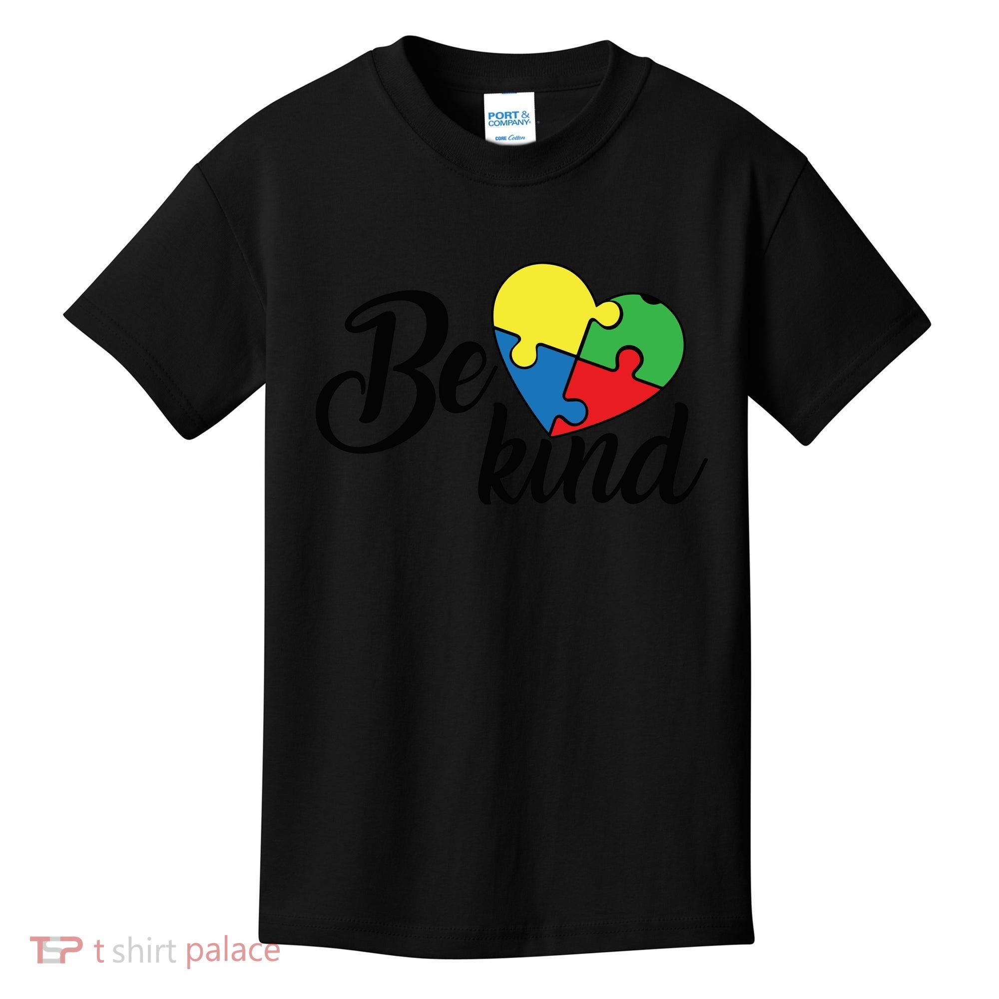 Autism, Be Kind Heart, Autism Awareness Kids T-Shirt