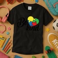 Autism, Be Kind Heart, Autism Awareness Kids T-Shirt thumb 3