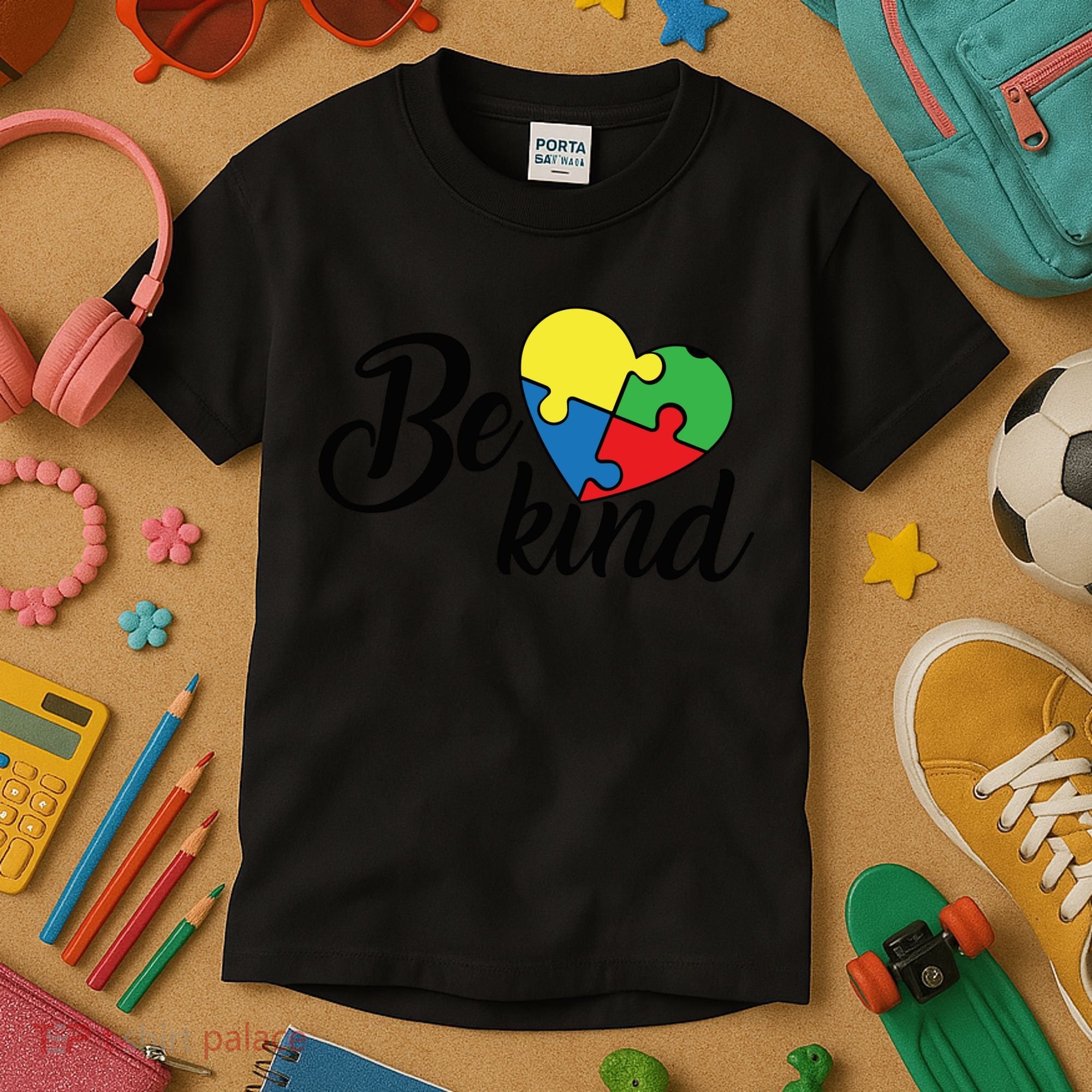 Autism, Be Kind Heart, Autism Awareness Kids T-Shirt