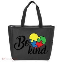 Autism, Be Kind Heart, Autism Awareness Tote Bag thumb 0