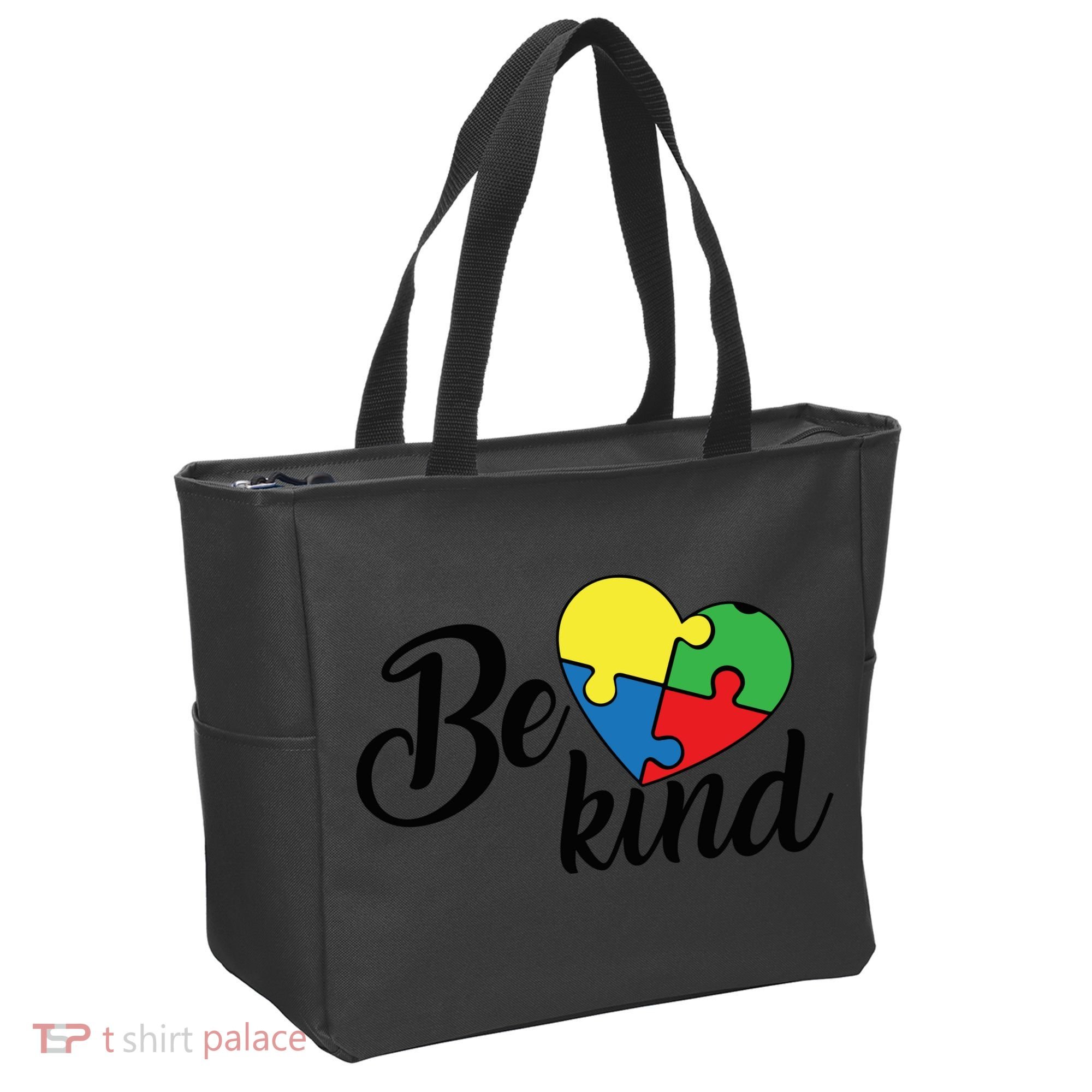 Autism, Be Kind Heart, Autism Awareness Tote Bag