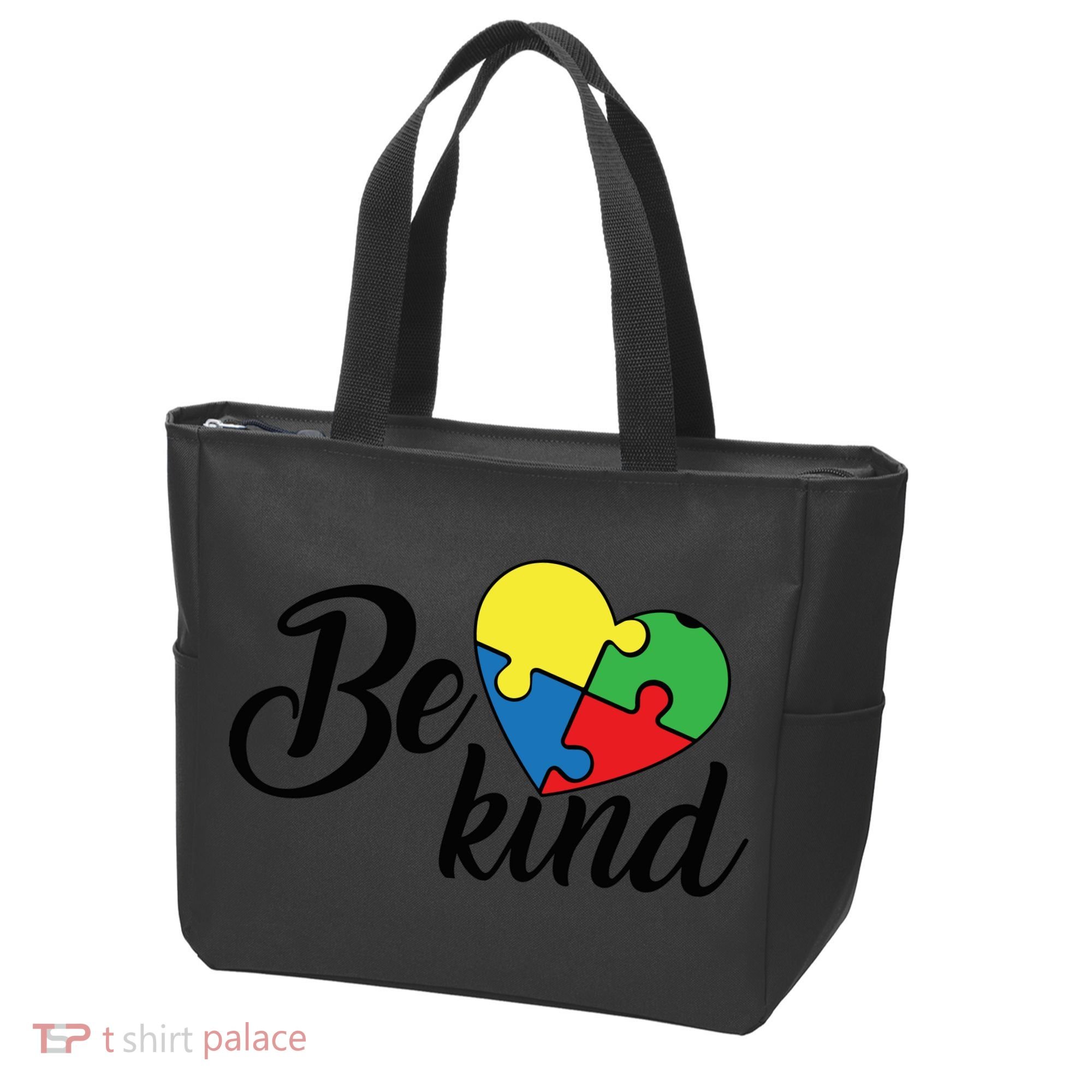 Autism, Be Kind Heart, Autism Awareness Tote Bag