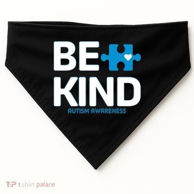 Autism Be Kind E Kind Autism Awareness USA-Made Doggie Bandana