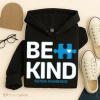 Autism Be Kind E Kind Autism Awareness Hoodie thumb 4