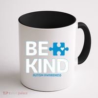 Autism Be Kind E Kind Autism Awareness Coffee Mug thumb 1
