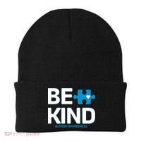 Autism Be Kind E Kind Autism Awareness Beanie thumb 0