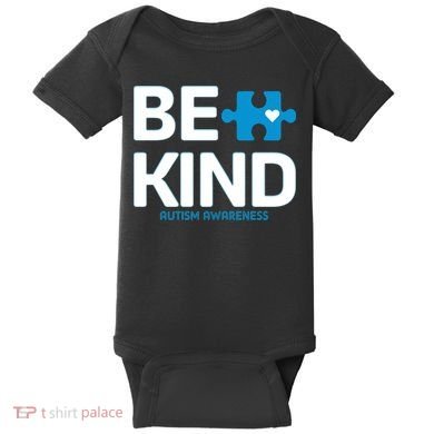 Autism Be Kind E Kind Autism Awareness Baby Bodysuit