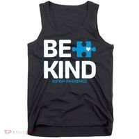 Autism Be Kind E Kind Autism Awareness Tank Top thumb 0