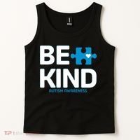 Autism Be Kind E Kind Autism Awareness Tank Top thumb 2