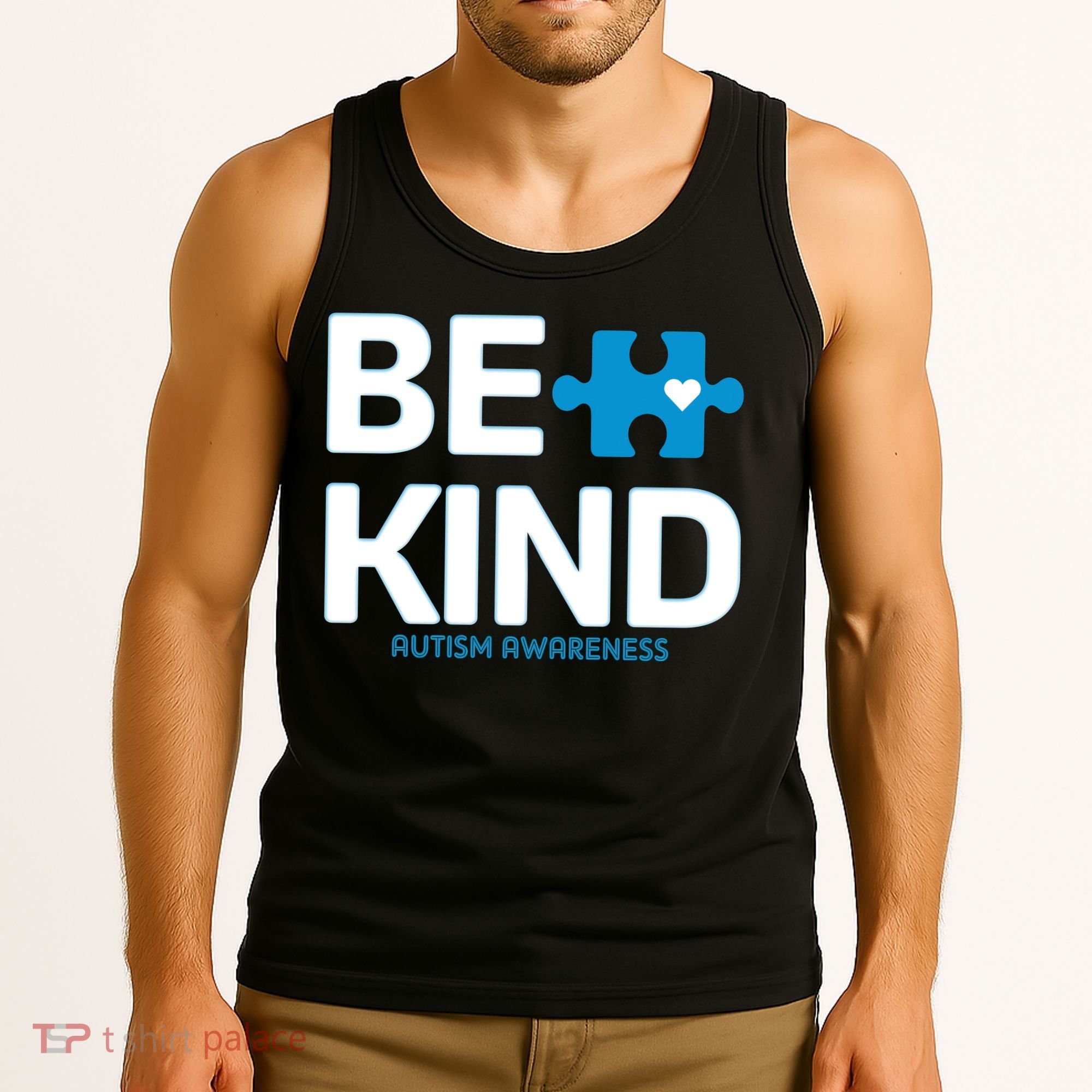 Autism Be Kind E Kind Autism Awareness Tank Top