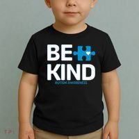 Autism Be Kind E Kind Autism Awareness Toddler T-Shirt thumb 2