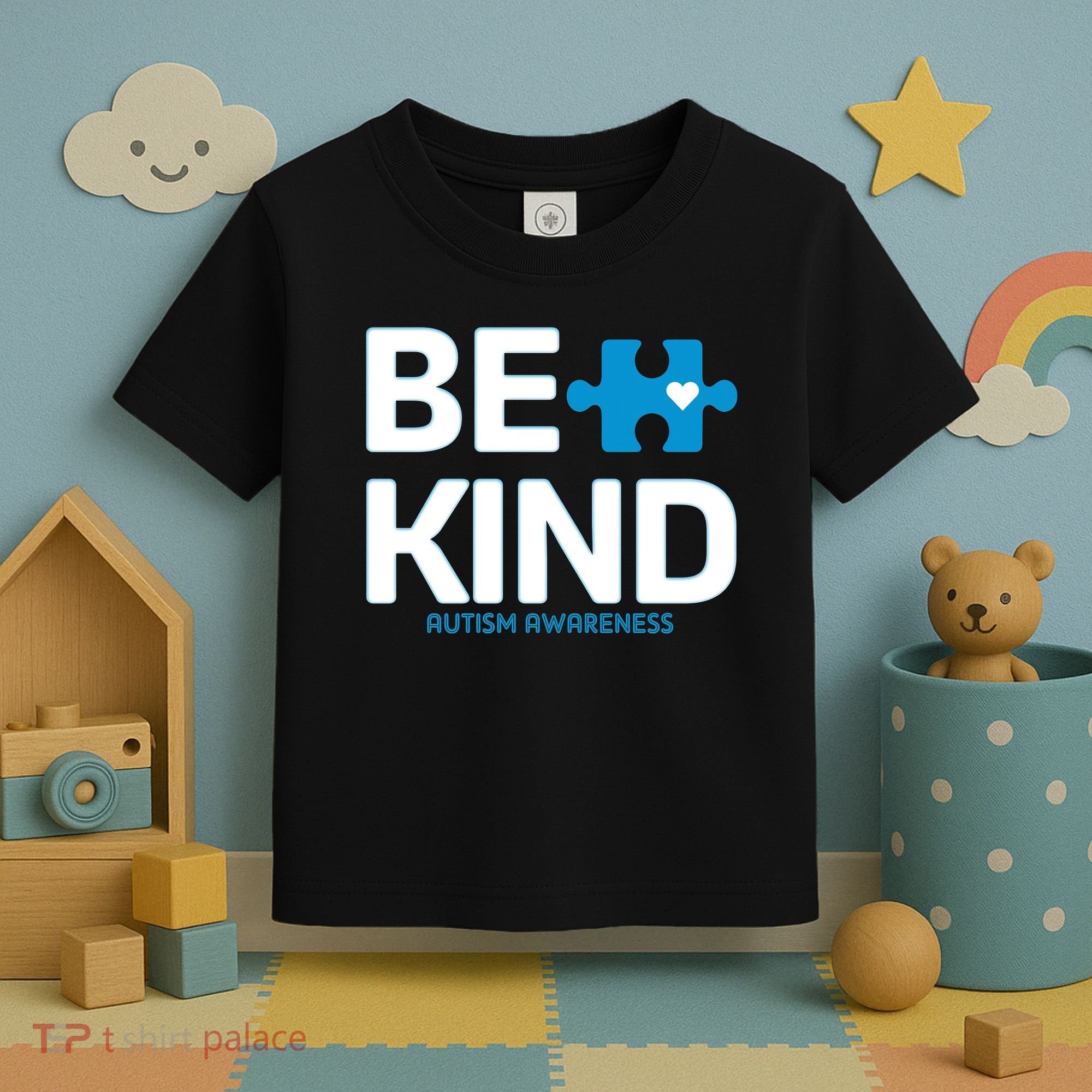 Autism Be Kind E Kind Autism Awareness Toddler T-Shirt