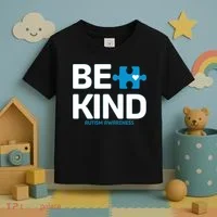 Autism Be Kind E Kind Autism Awareness Toddler T-Shirt thumb 3