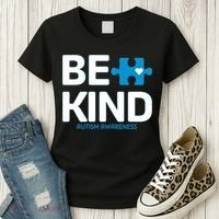 Autism Be Kind E Kind Autism Awareness Women's T-Shirt thumb 3