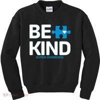 Autism Be Kind E Kind Autism Awareness Kids Sweatshirt thumb 0