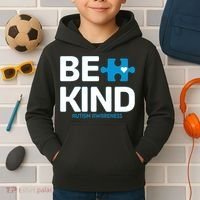 Autism Be Kind E Kind Autism Awareness Kids Hoodie thumb 2