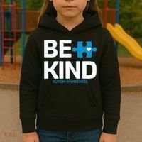 Autism Be Kind E Kind Autism Awareness Kids Hoodie thumb 3