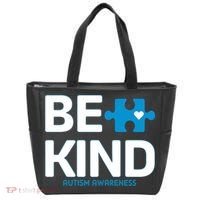 Autism Be Kind E Kind Autism Awareness Tote Bag thumb 0