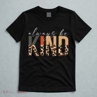Always Be Kind Leopard Positive Kindness People Quote T-Shirt thumb 5