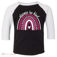 Always Be Kind Inspirational Rainbow Toddler Fine Jersey T-Shirt thumb 0
