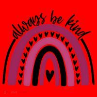 Always Be Kind Inspirational Rainbow Santa Hat thumb 1