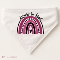 Always Be Kind Inspirational Rainbow USA-Made Doggie Bandana thumb 0