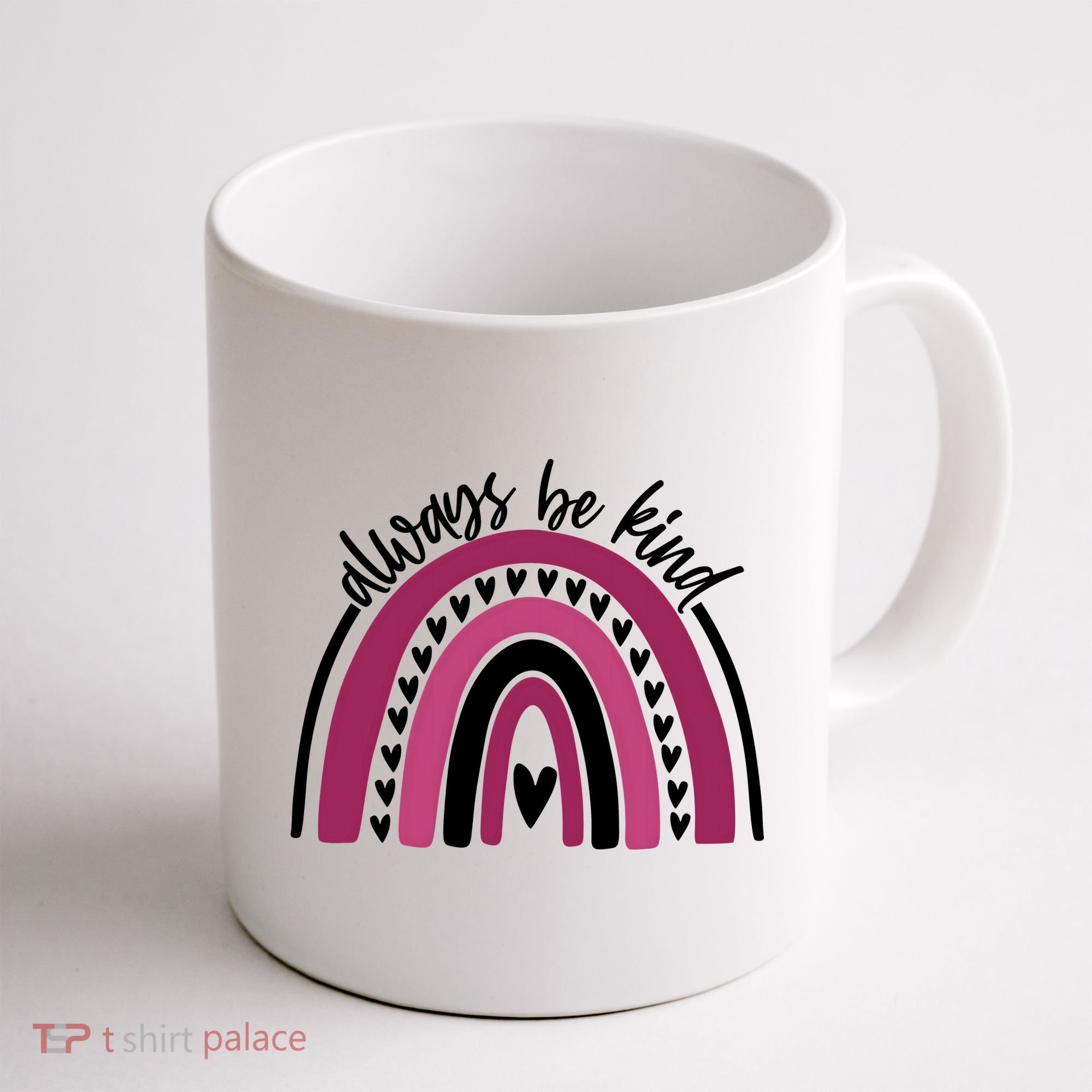 Always Be Kind Inspirational Rainbow Coffee Mug