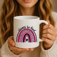 Always Be Kind Inspirational Rainbow Coffee Mug thumb 3