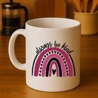 Always Be Kind Inspirational Rainbow Coffee Mug thumb 4