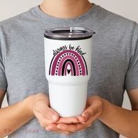 Always Be Kind Inspirational Rainbow Tumbler thumb 2