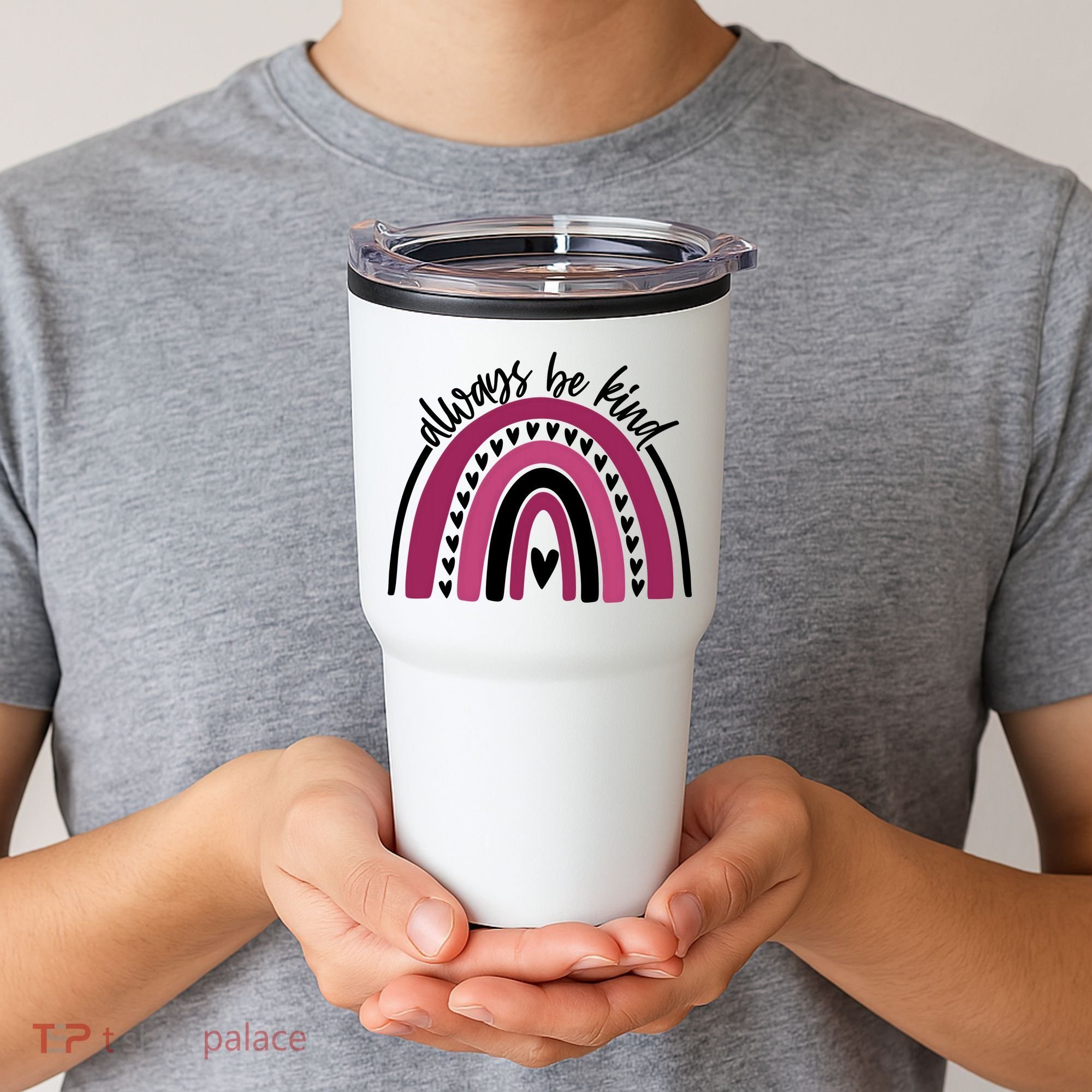 Always Be Kind Inspirational Rainbow Tumbler