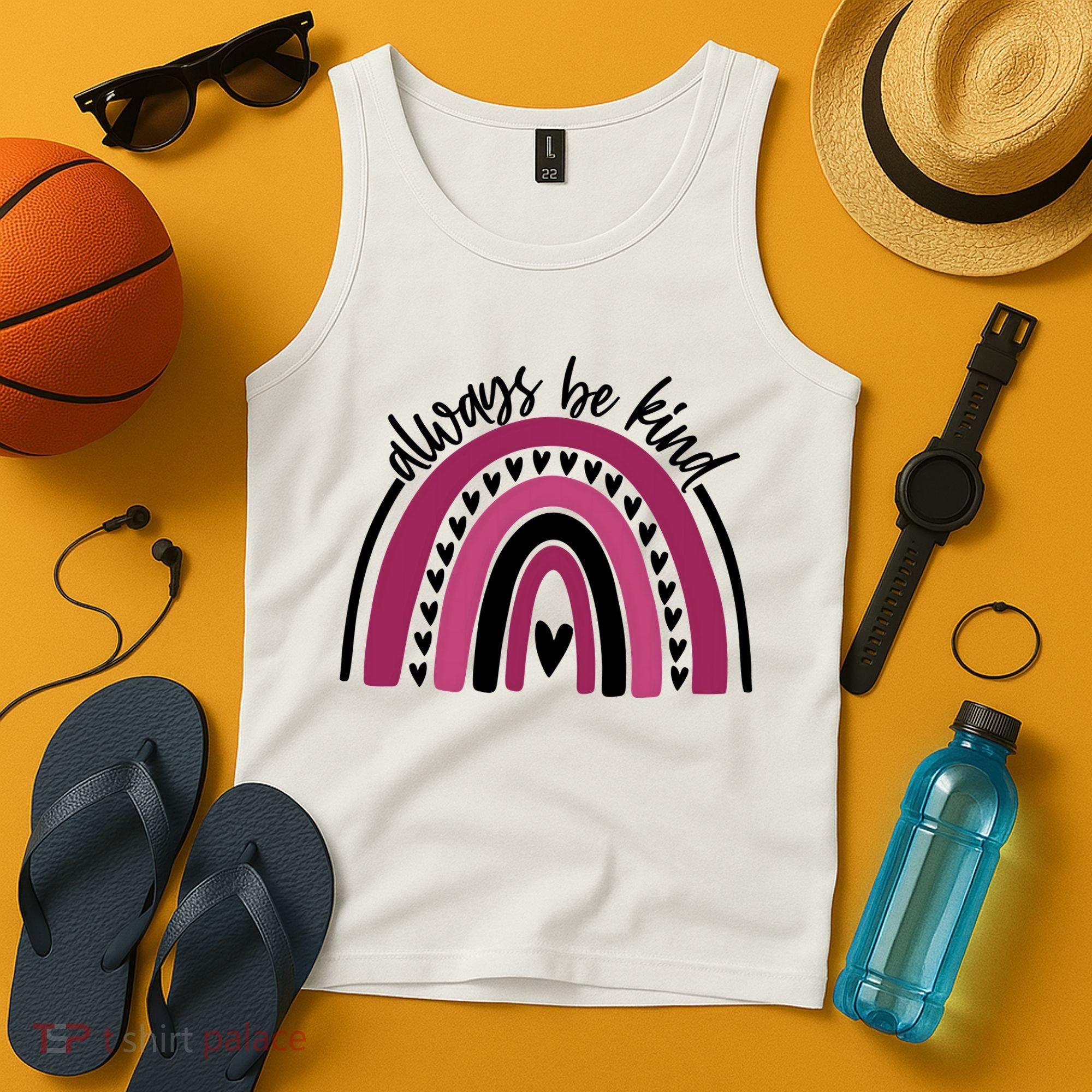 Always Be Kind Inspirational Rainbow Tank Top