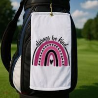 Always Be Kind Inspirational Rainbow Golf Towel thumb 2