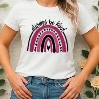 Always Be Kind Inspirational Rainbow Women's T-Shirt thumb 2