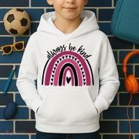 Always Be Kind Inspirational Rainbow Kids Hoodie thumb 2