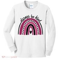Always Be Kind Inspirational Rainbow Kids Long Sleeve Shirt thumb 0