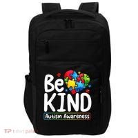 Autism Be Kind Be Kind Autism Awareness Impact Tech Backpack thumb 0