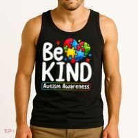 Autism Be Kind Be Kind Autism Awareness Tank Top thumb 3