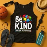 Autism Be Kind Be Kind Autism Awareness Tank Top thumb 4