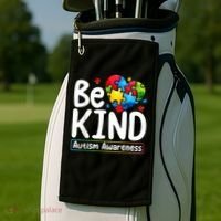 Autism Be Kind Be Kind Autism Awareness Golf Towel thumb 2