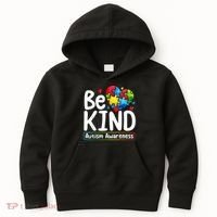 Autism Be Kind Be Kind Autism Awareness Kids Hoodie thumb 0