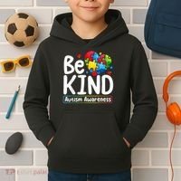 Autism Be Kind Be Kind Autism Awareness Kids Hoodie thumb 2
