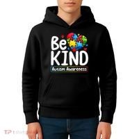 Autism Be Kind Be Kind Autism Awareness Kids Hoodie thumb 4