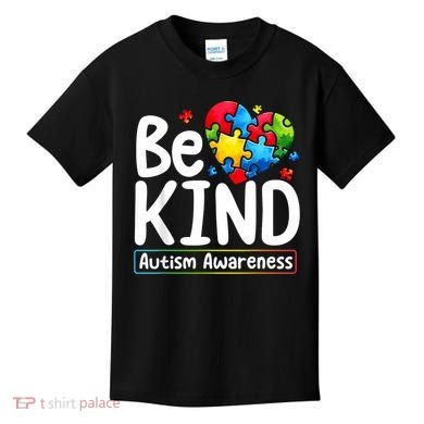 Autism Be Kind Be Kind Autism Awareness Kids T-Shirt